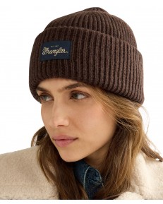 Czapka Wrangler RIBBED WOOL BEANIE 112388227 Chocolate Torte