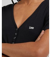 Koszulka Lee SS HENLEY L44KIP01 Black