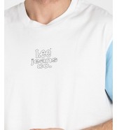 T-shirt Lee RELAXED COLOR BLOCK TEE 112331501 LL44FENQ Ecru
