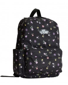 Zestaw Vans - Plecak dziecięcy OLD SKOOL GROM VN000H56HTL Black/Matte Purple + Piórnik OLD SKOOL PENCIL POUCH VN000H58Y28 Black/White