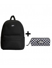 Zestaw Vans - Plecak OLD SKOOL VN000H4WBKA Black/Black + Piórnik OLD SKOOL PENCIL POUCH VN000H58Y28 Black/White