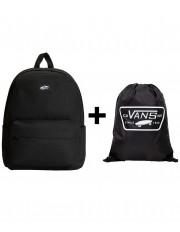 Zestaw Vans - Plecak OLD SKOOL VN000H4WBKA Black/Black + Worek LEAGUE BENCH BAG VN00061TY28 Black/White