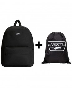 Zestaw Vans - Plecak OLD SKOOL VN000H4WBKA Black/Black + Worek LEAGUE BENCH BAG VN00061TY28 Black/White