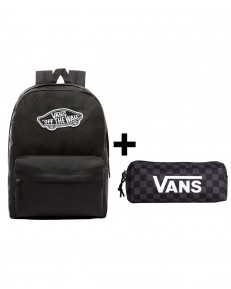 Zestaw Vans - Plecak OLD SKOOL CLASSIC VN000H4YBLK Black + Piórnik OLD SKOOL PENCIL POUCH VN000H58BA5 Black/Charcoal