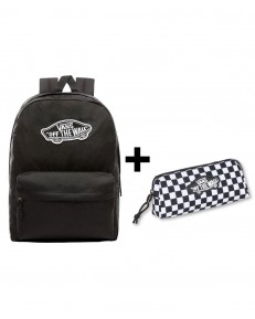 Zestaw Vans - Plecak OLD SKOOL CLASSIC VN000H4YBLK Black + Piórnik OLD SKOOL PENCIL POUCH VN000H58Y28 Black/White
