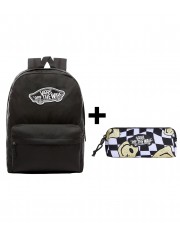 Zestaw Vans - Plecak OLD SKOOL CLASSIC VN000H4YBLK Black + Piórnik OLD SKOOL PENCIL POUCH VN000H58YB2 Black/White