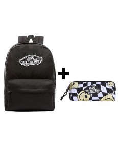 Zestaw Vans - Plecak OLD SKOOL CLASSIC VN000H4YBLK Black + Piórnik OLD SKOOL PENCIL POUCH VN000H58YB2 Black/White