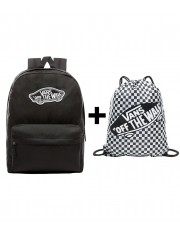 Zestaw Vans - Plecak OLD SKOOL CLASSIC VN000H4YBLK Black + Worek BENCHED BAG VN000HECY28 Black/White