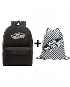 Zestaw Vans - Plecak OLD SKOOL CLASSIC VN000H4YBLK Black + Worek BENCHED BAG VN000HECY28 Black/White