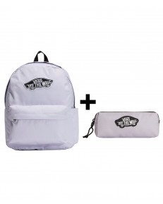 Zestaw Vans - Plecak OLD SKOOL CLASSIC VN000H4YEMY + Piórnik OLD SKOOL PENCIL POUCH VN000H58EMY Lilac Mist