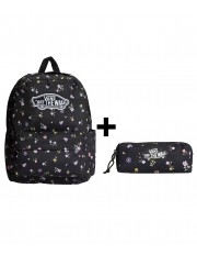 Zestaw Vans - Plecak OLD SKOOL CLASSIC VN000H4YHTL + Piórnik OLD SKOOL PENCIL POUCH VN000H58HTL Black/Matte Purple