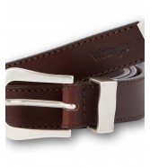 Pasek Wrangler LEATHER BELT W0K2U1X85 Brown