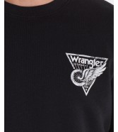 Bluza Wrangler CHEST PRINT CREW W6F5 Black
