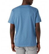 T-shirt Wrangler GRAPHIC TEE W7CEEE84Z Captains Blue