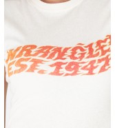 T-shirt Wrangler SHRUNKEN BAND TEE W7FDDRC11 Vanilla Ice