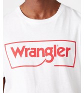 T-shirt Wrangler SS FRAME LOGO TEE W7H3D3989 White