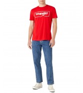 T-shirt Wrangler SS FRAME LOGO TEE W7H3D3XWO Formula Red