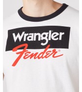 T-shirt Wrangler RINGER OFF TEE W7L0GFXV6 Faded Black