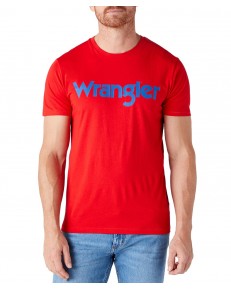 T-shirt Wrangler SS LOGO TEE W7MUD3R06 Flame Red