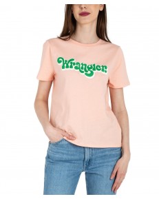 T-shirt Wrangler REGULAR TEE W7N4D3P60 Peach Melba