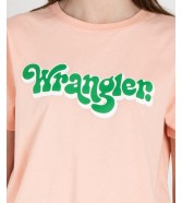 T-shirt Wrangler REGULAR TEE 112332001 W7N4D3P60 Peach Melba
