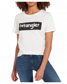 T-shirt Wrangler LOGO TEE W7P3EVX02 Offwhite