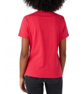 T-shirt Wrangler SLIM TEE W7Q0D3R13 Rose Red