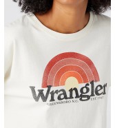 T-shirt Wrangler GIRLFRIEND TEE W7R9GHC11 Vanilla Ice