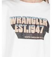 T-shirt Wrangler BOXY TEE W7S2EEW02 Worn White