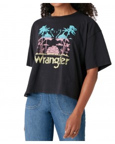 T-shirt Wrangler BOXY TEE W7S2 Faded Black