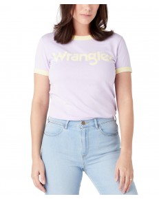 T-shirt Wrangler RINGER TEE W7XAD3P26 Pastel Violet