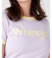T-shirt Wrangler RINGER TEE 112328920 W7XAD3P26 Pastel Violet