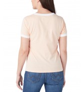 T-shirt Wrangler RINGER TEE W7XAD3P60 Peach Melba