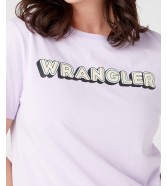 T-shirt Wrangler LOGO TEE W7XFD3P26 Pastel Violet