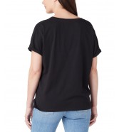 T-shirt Wrangler DRAPEY V-NECK TEE W7XKEV100 Black