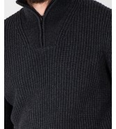 Sweter Wrangler HALF ZIP KNIT W8D0PJX06 Dark Grey Melee